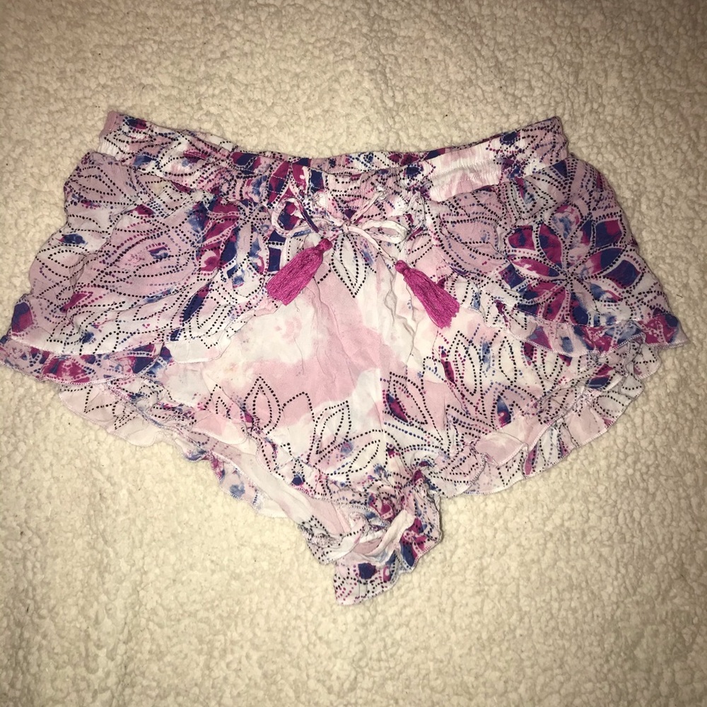 Surf Gypsy High Waisted Boho Ruffle Shorts